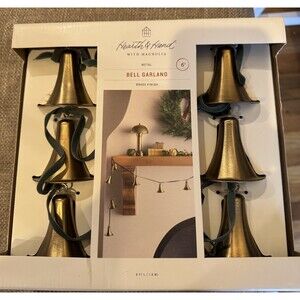 Brass Bell Garland with Velvet Ribbon 6' - Hearth & Hand with Magnolia